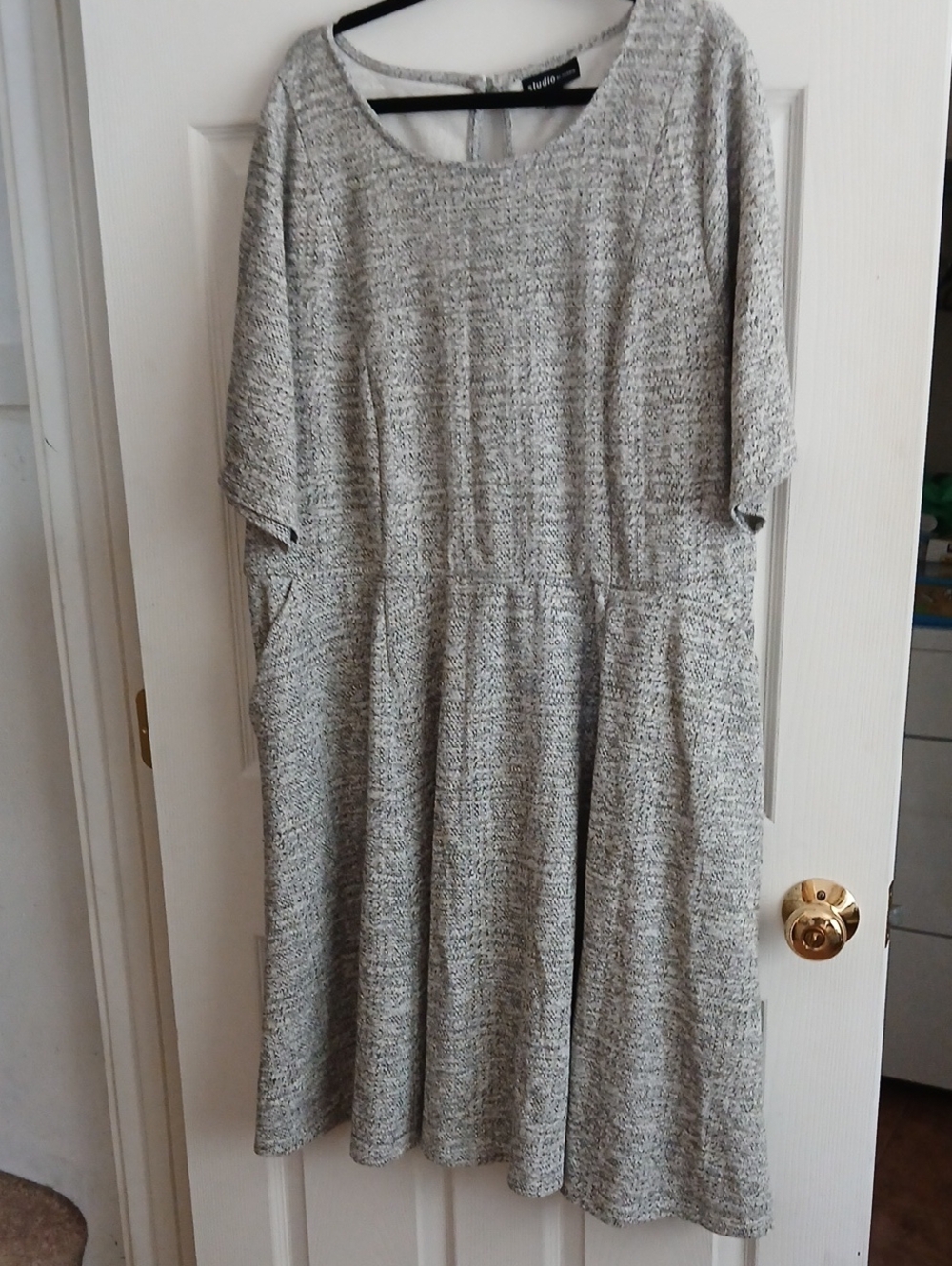 Casual Gray Knit Women’s Dress